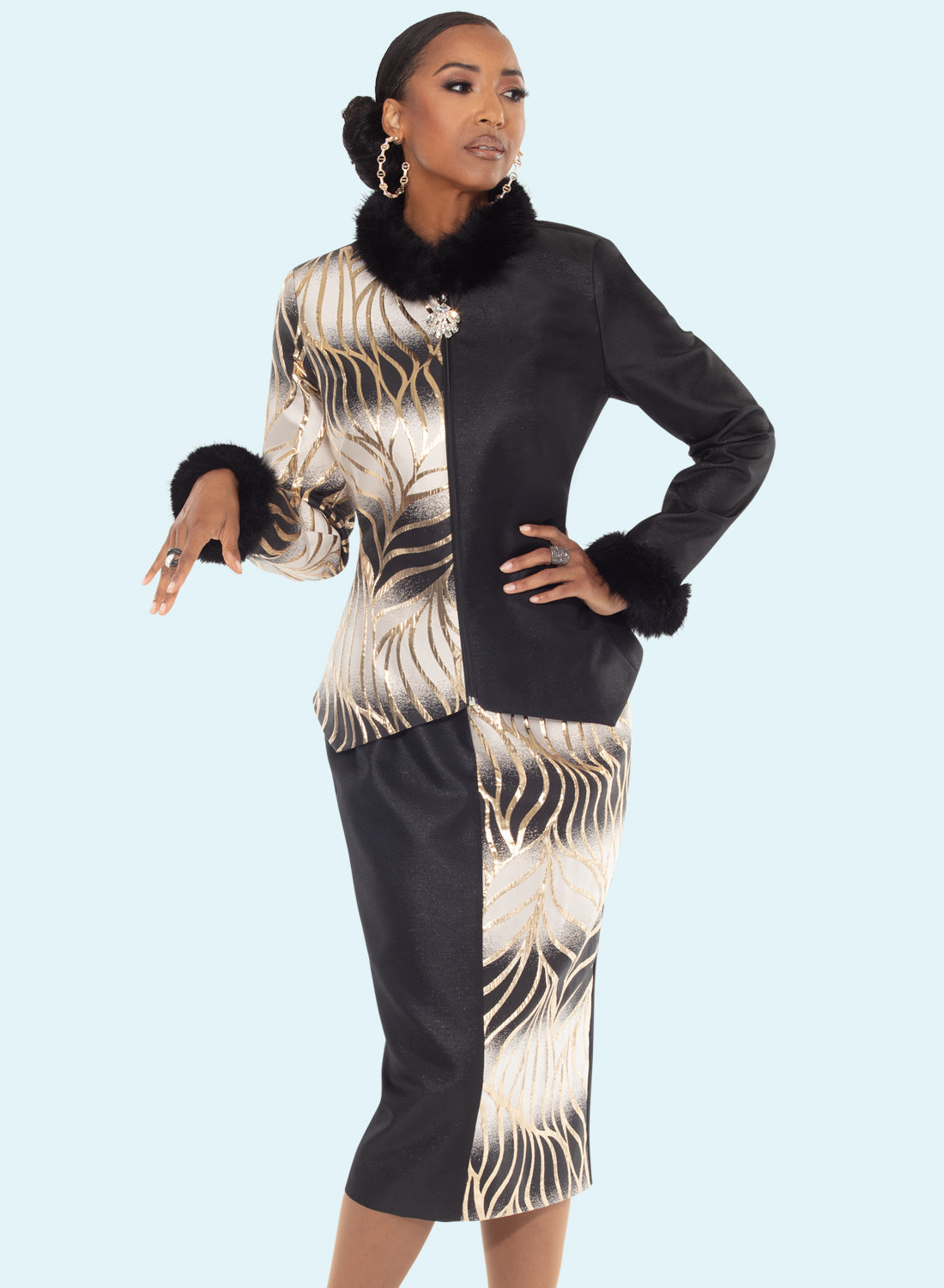 Donna Vinci, Style 12224 - 2pc. Jacket & Skirt Set