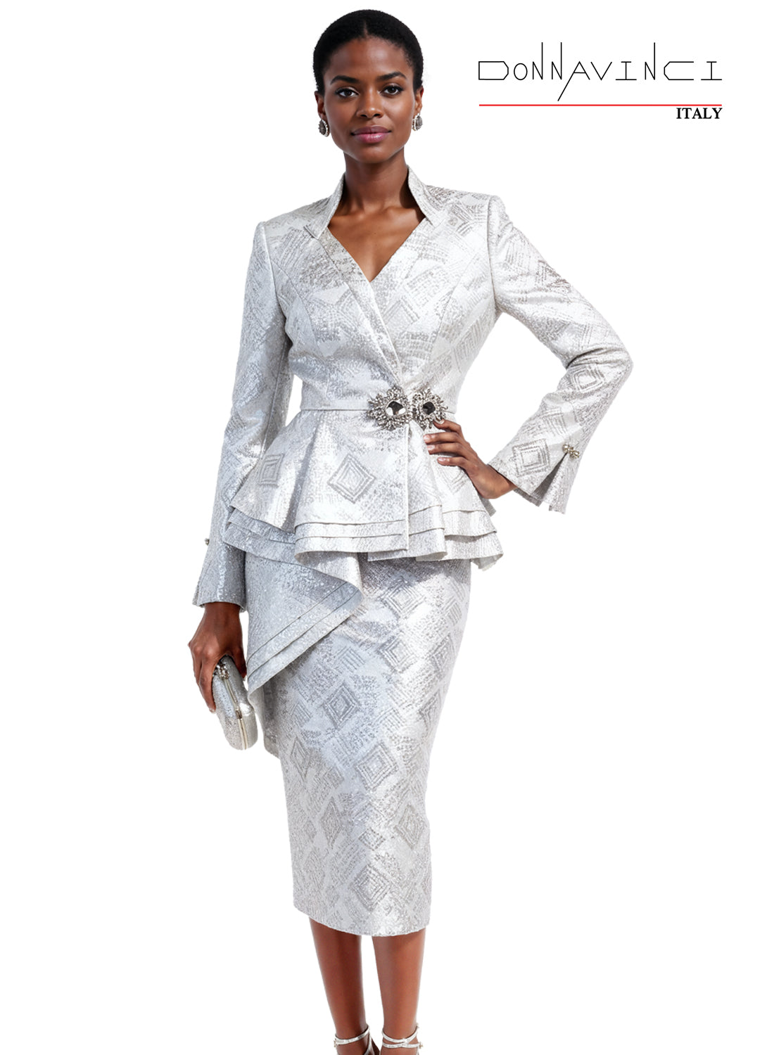 Donna Vinci, Style 12250 - 3pc. Jacket, Cami & Skirt Set