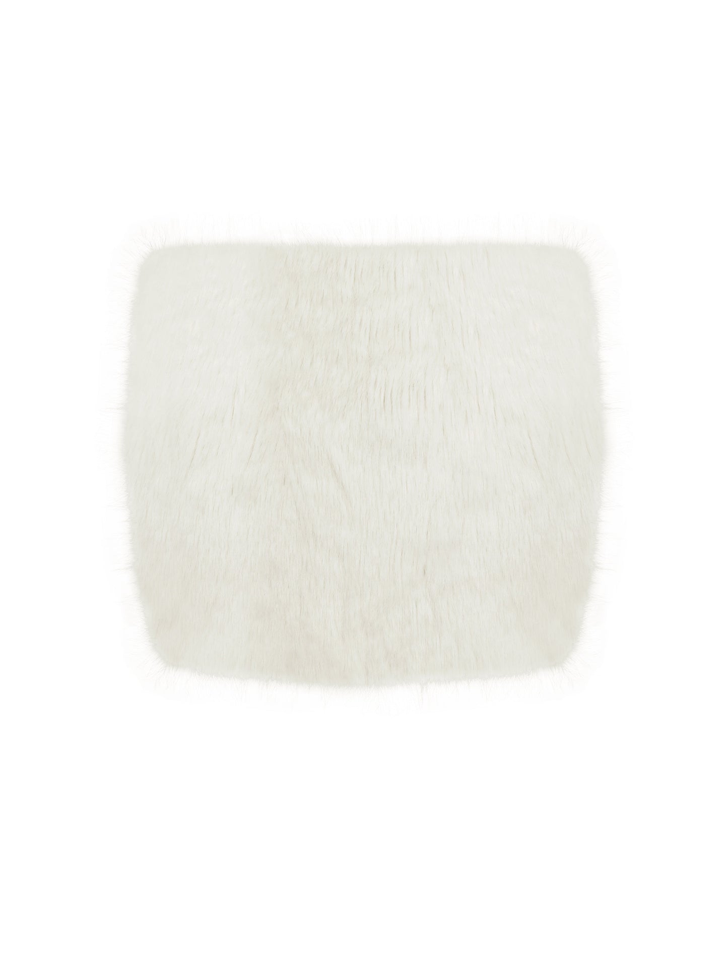 Narla Ivory Low-Waisted Fur Mini Skirt