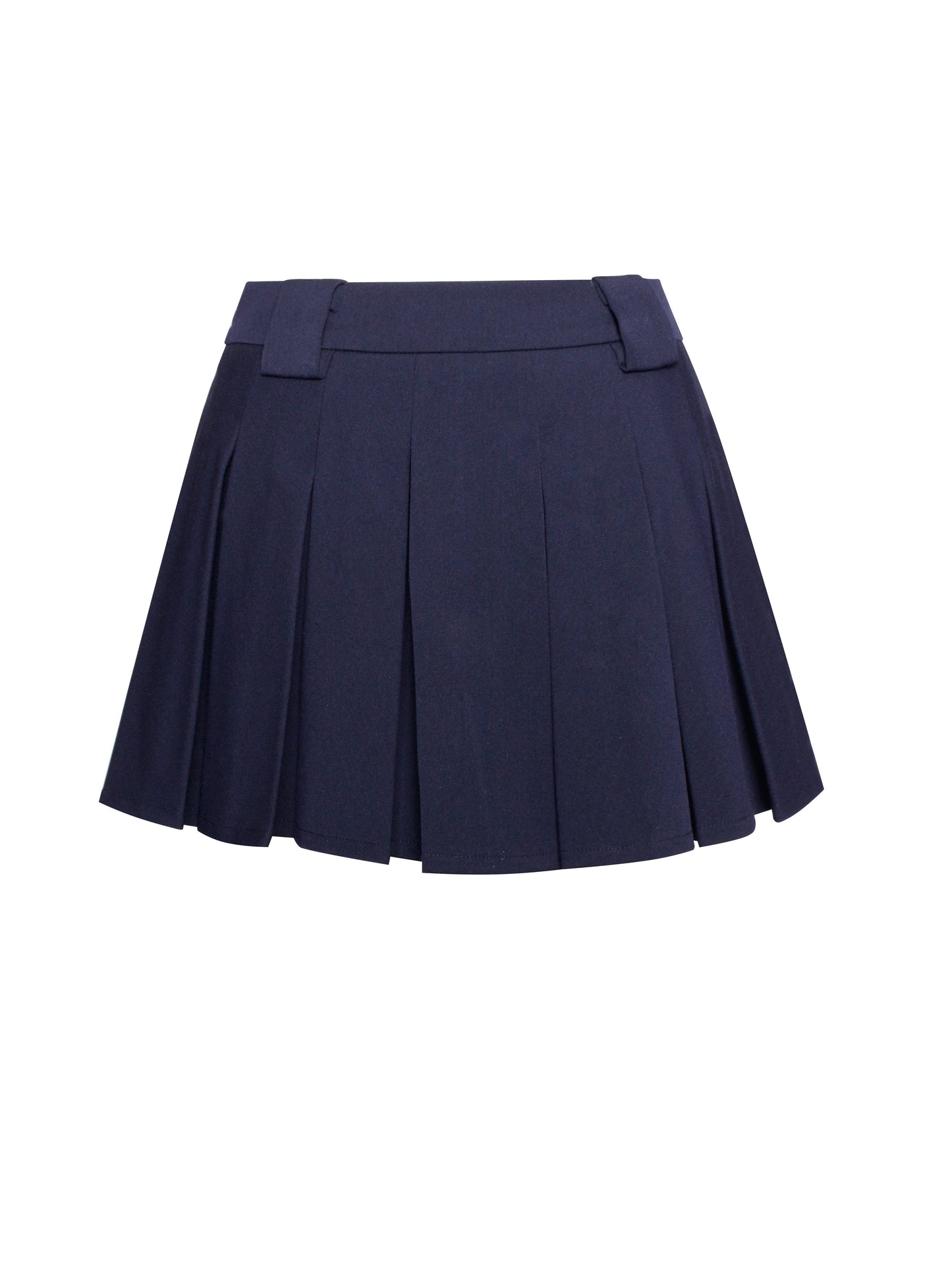 Nasya Navy Blue Pleated Mini Skort