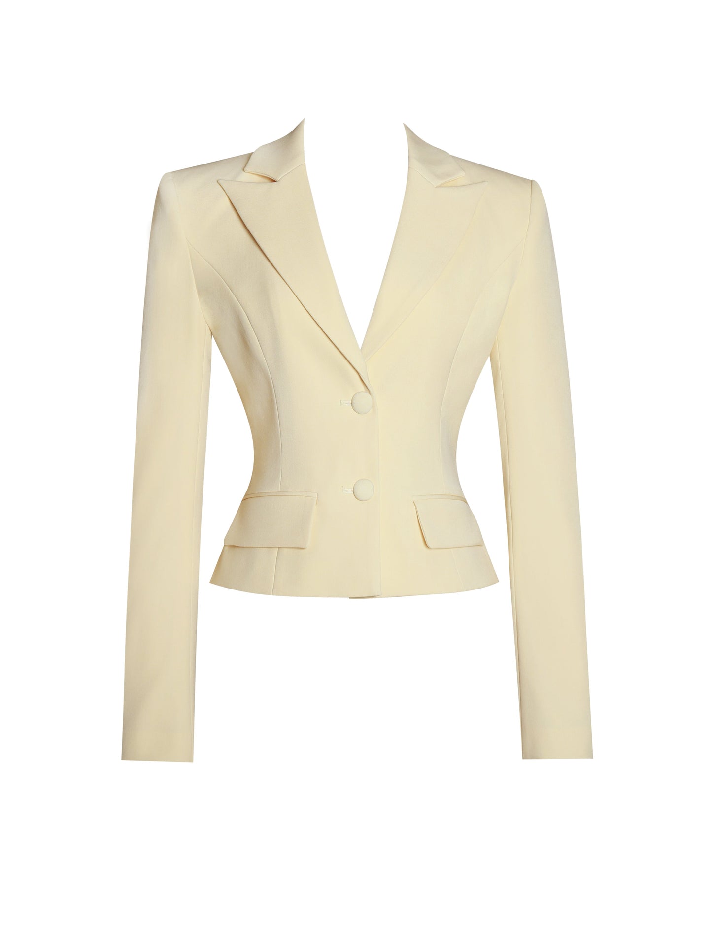 Quinne Butter Yellow Slim-fit Blazer