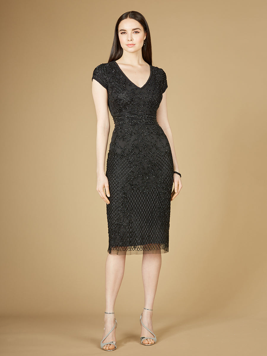 Cap Sleeve Midi Gown - OUTLET