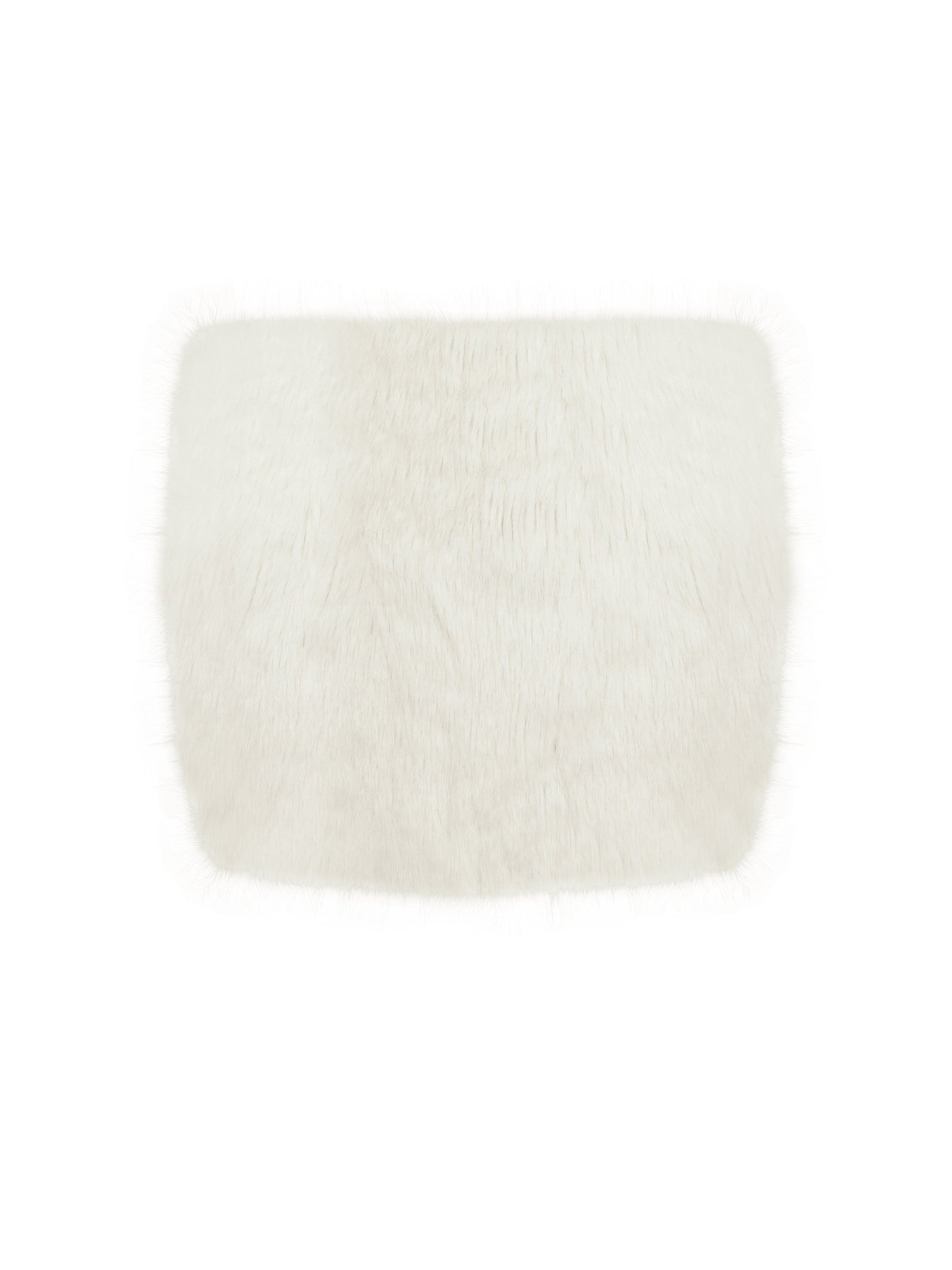 Narla Ivory Low-Waisted Fur Mini Skirt