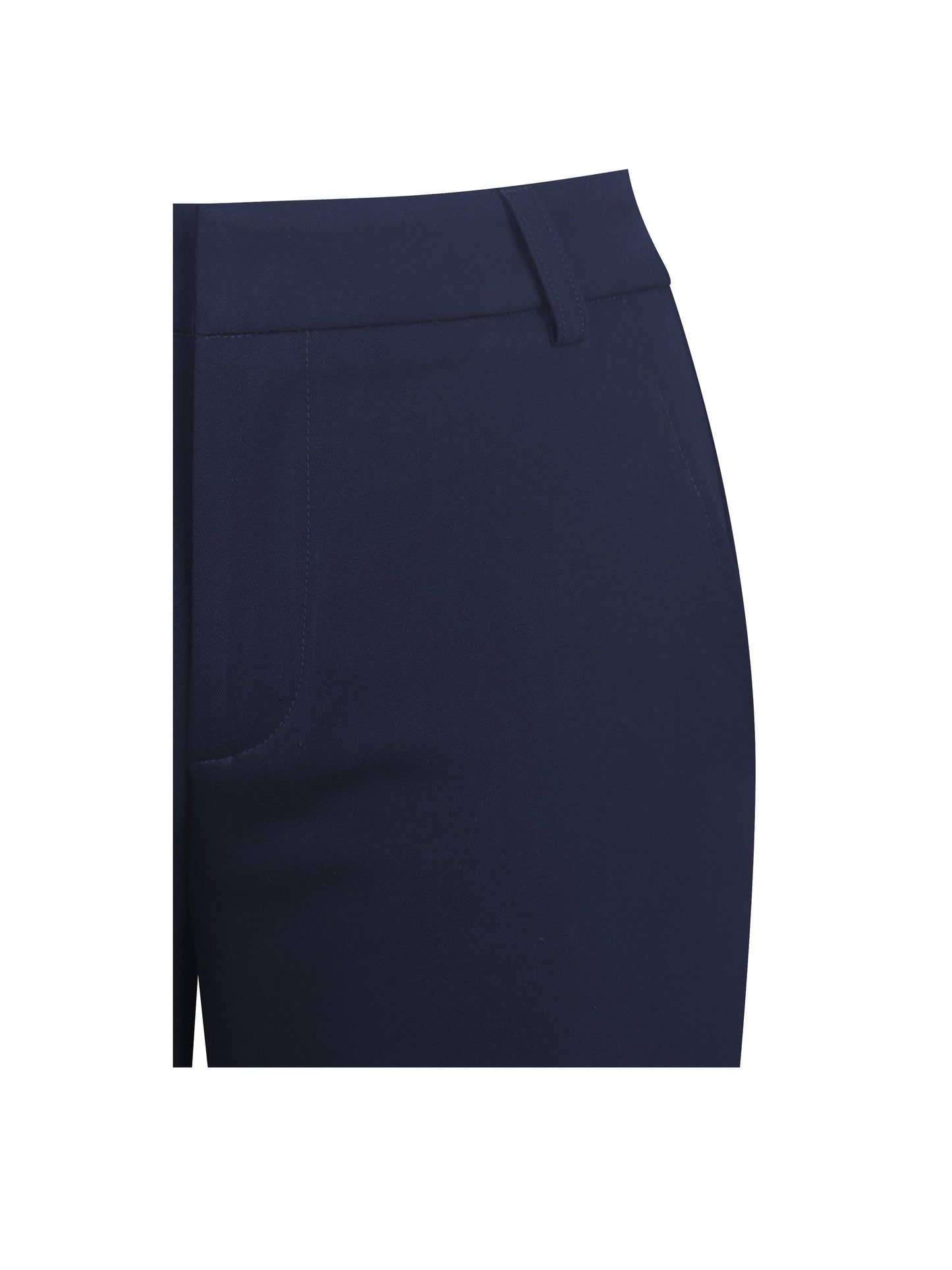 Yanin Navy Low-Rise Straight Leg Pants
