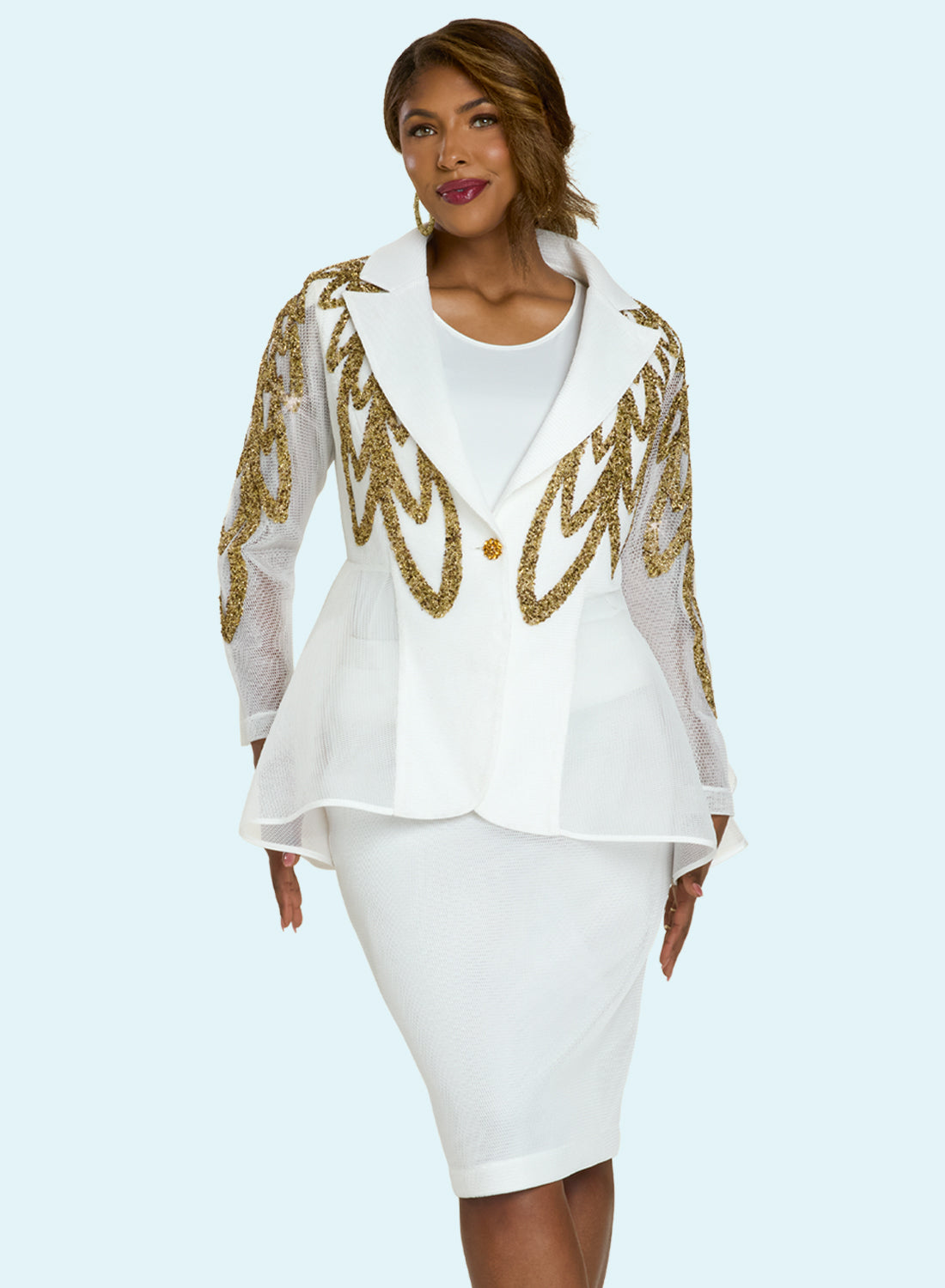 Donna Vinci Couture, Style 5865 - 3pc. Jacket, Cami & Skirt Set