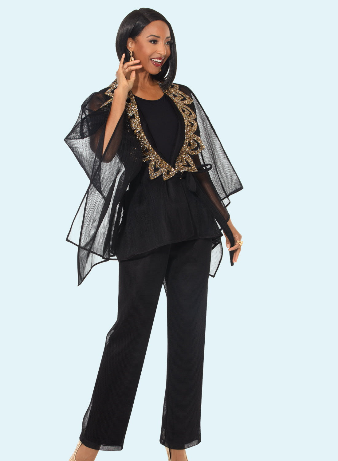 Donna Vinci Couture, Style 5866 - 3pc. Jacket, Cami & Pant Set