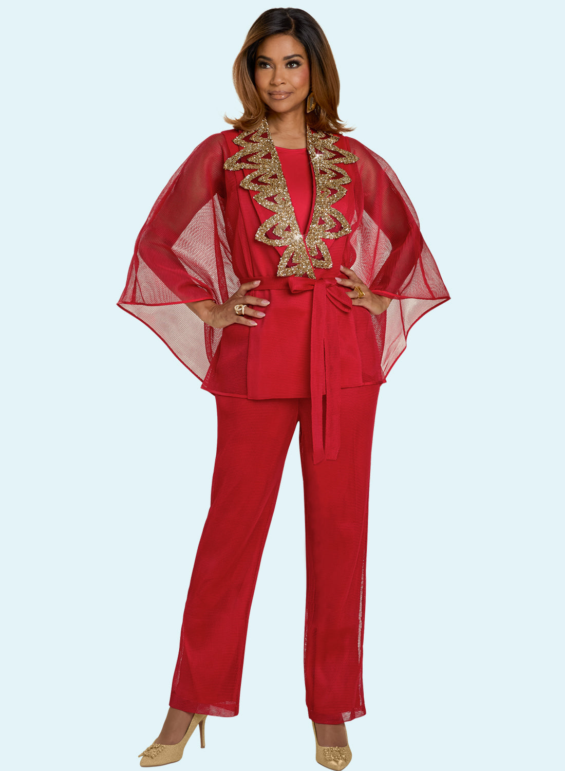 Donna Vinci Couture, Style 5866 - 3pc. Jacket, Cami & Pant Set