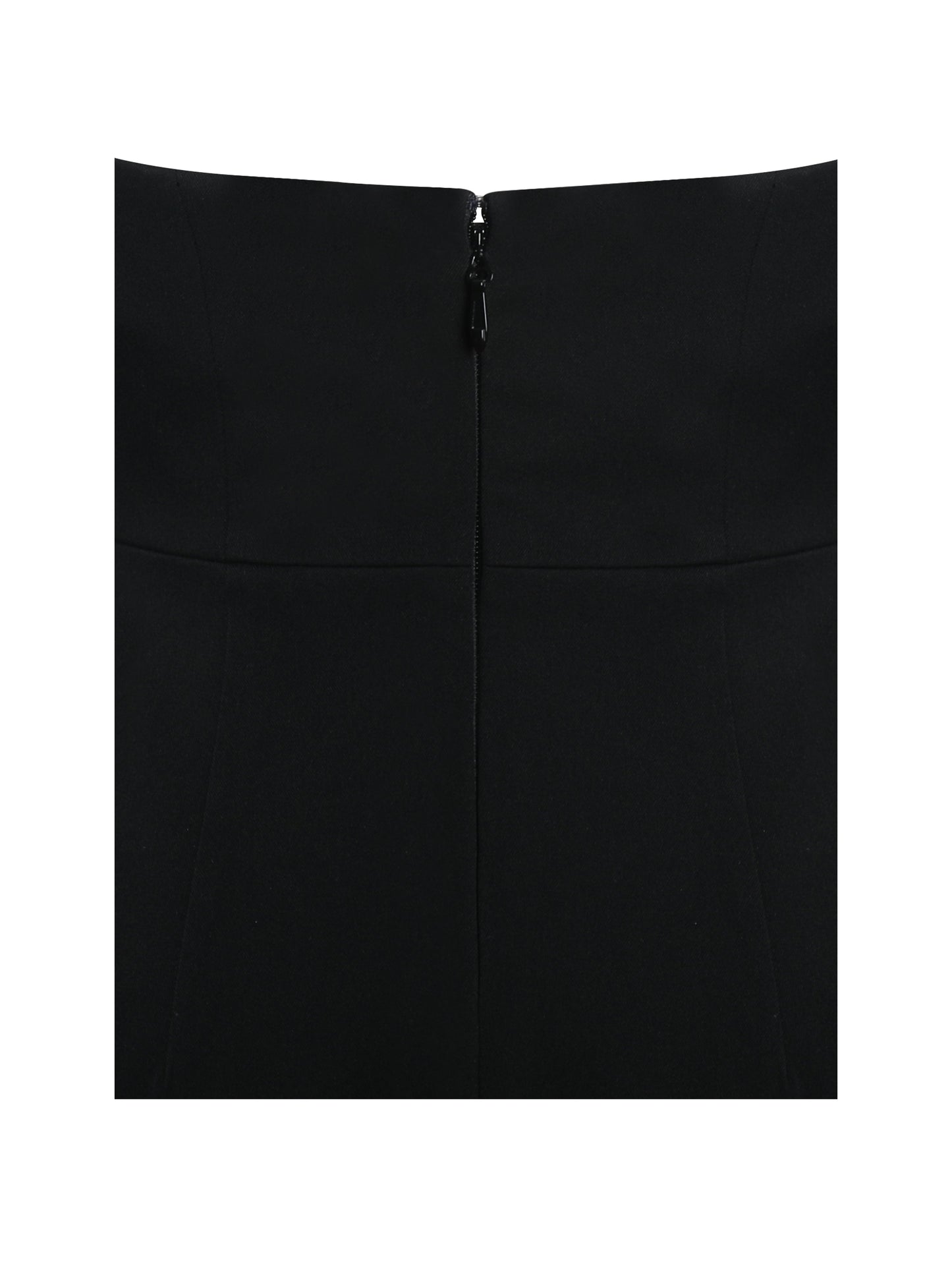 Ignacia Office Casual Black and White Halter Mini A-line Dress