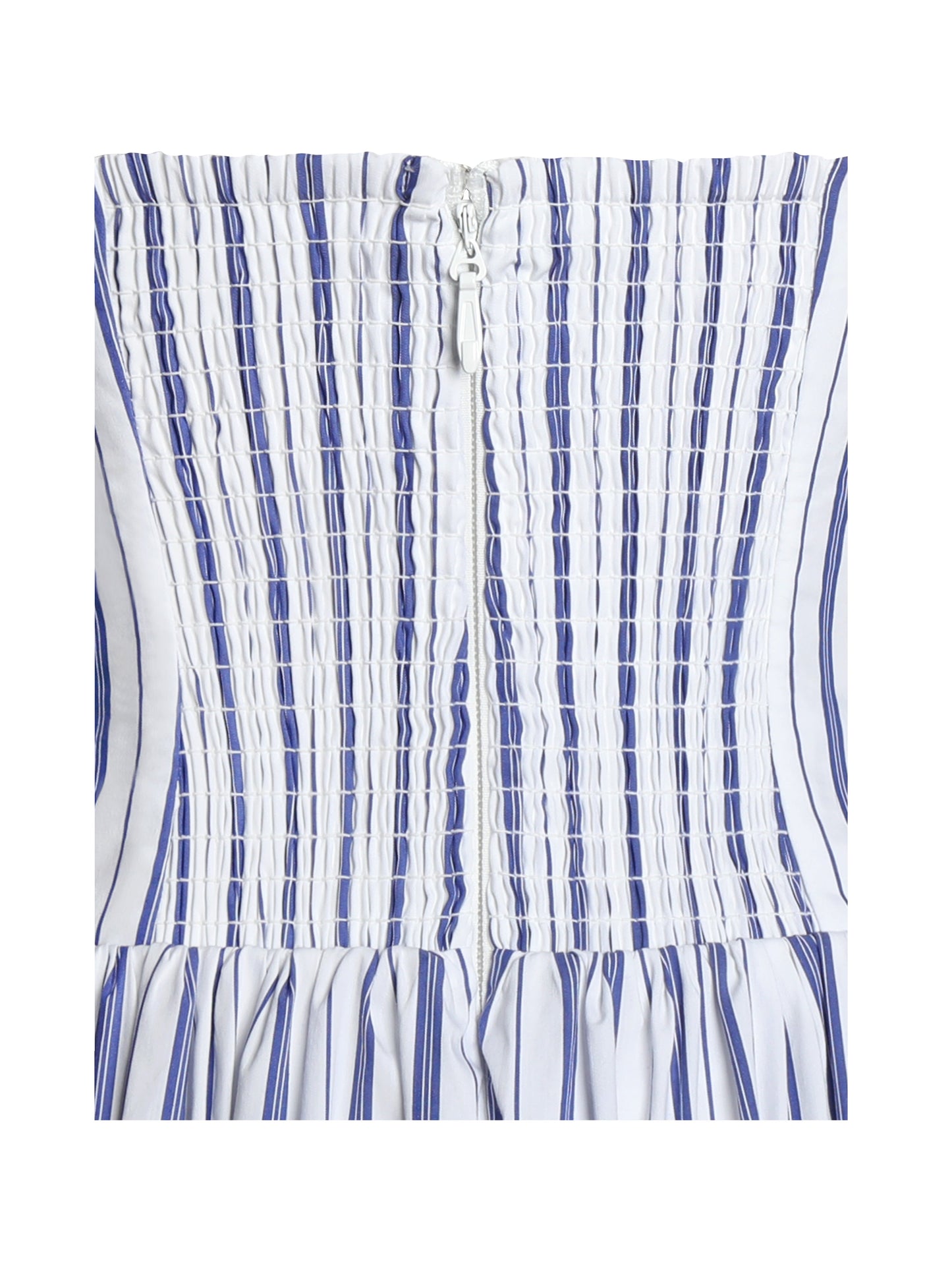 Mackenna Navy Stripe Halter Smock Back Maxi Dress