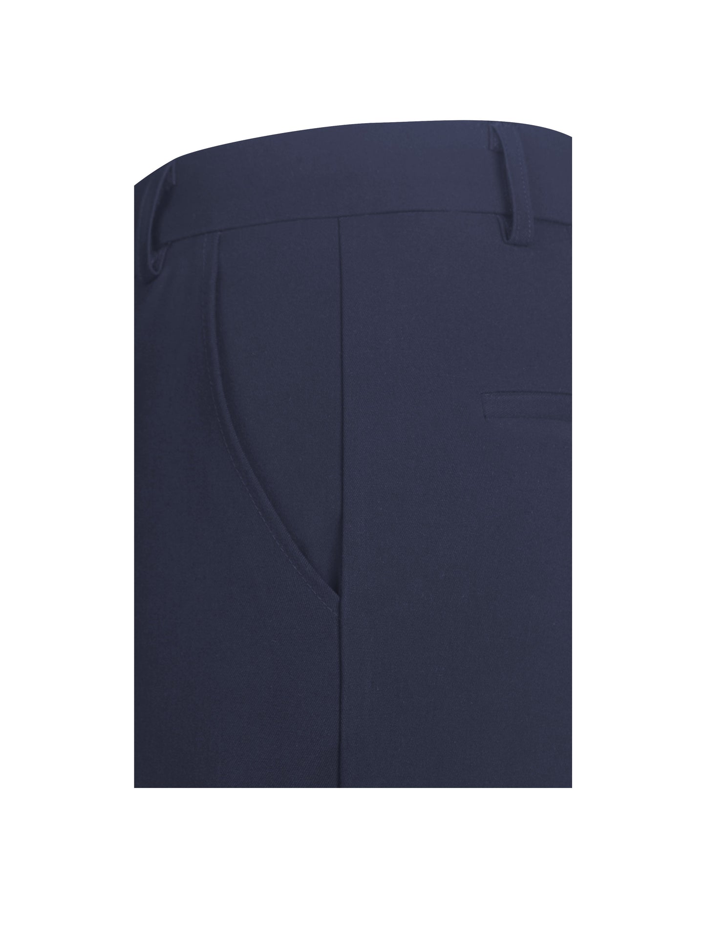 Yanin Navy Low-Rise Straight Leg Pants