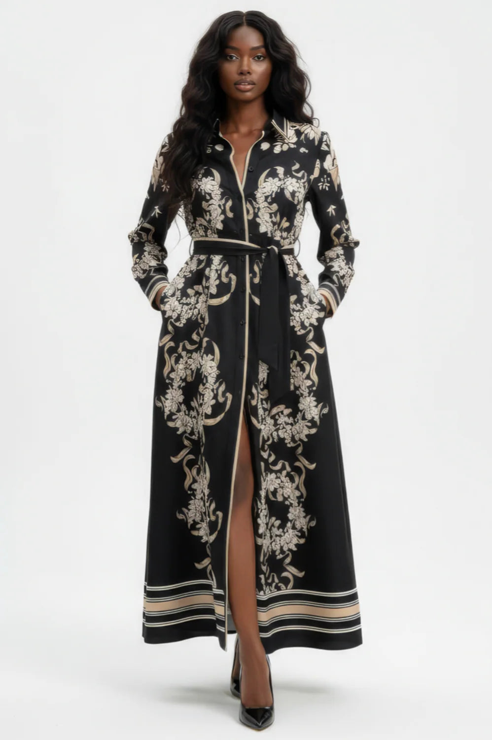 E8020 BUTTON-DOWN SHIRT DRESS