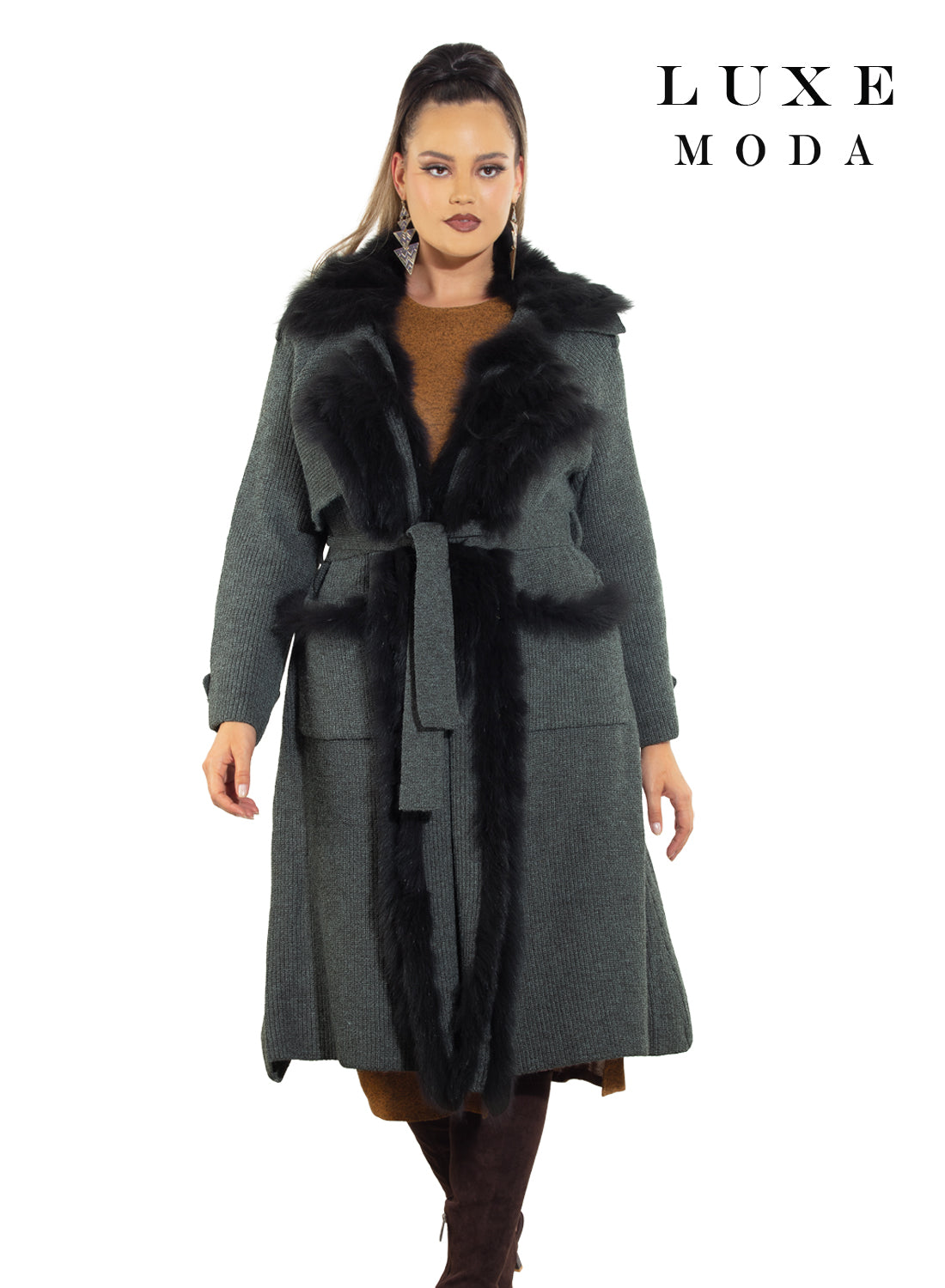 Luxe Moda, - Style LM-490 - Coat/Duster