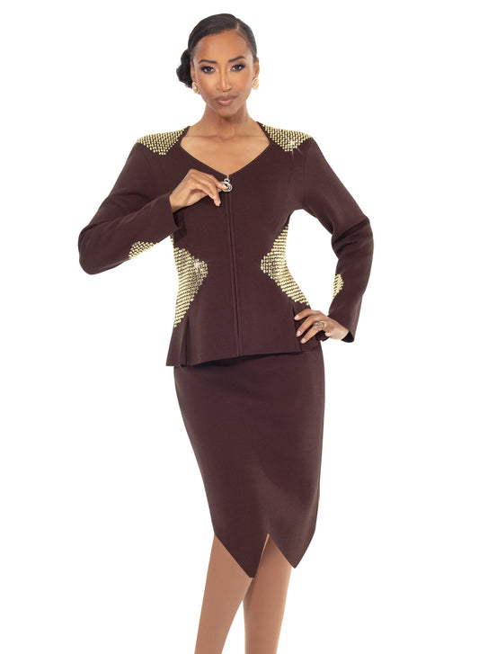 Donna Vinci Knits, Style 13453 - 2pc. Jacket & Skirt Set