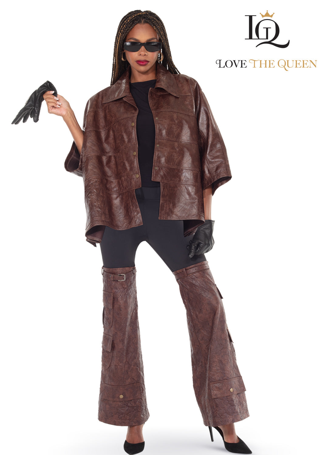 2pc. Jacket & Pant Set - Love The Queen. Style 17621