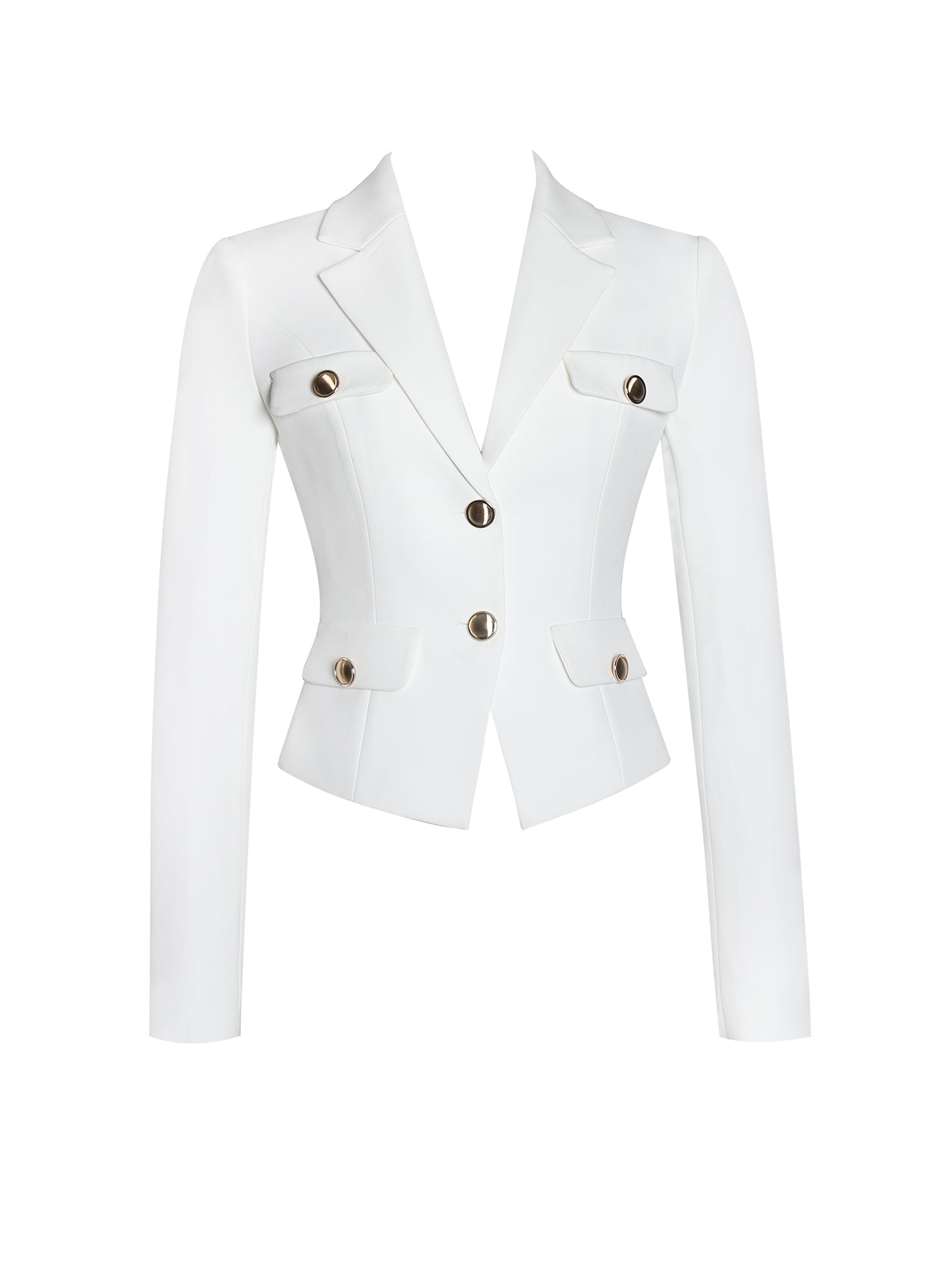 Oakley White Preppy Style Blazer Jacket