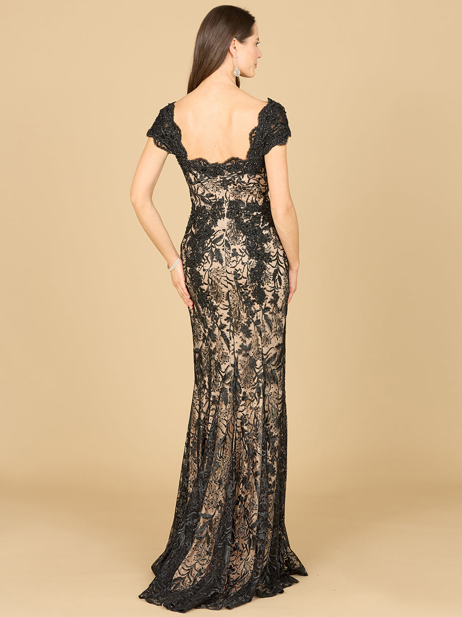Fitted Lace Mermaid Gown