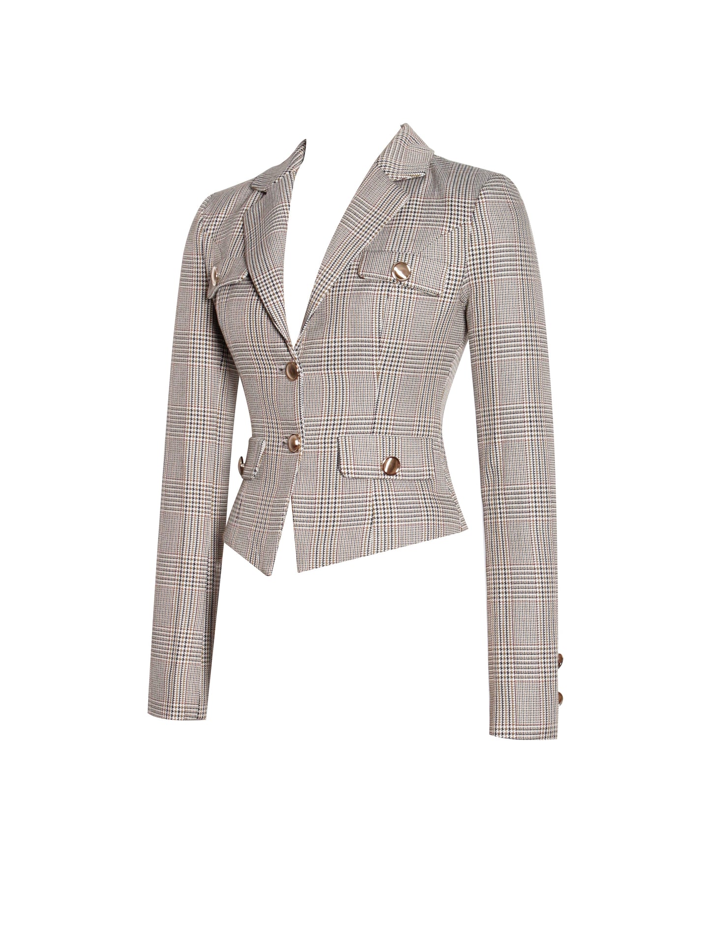 Oakley Brown Plaid Preppy Style Blazer Jacket