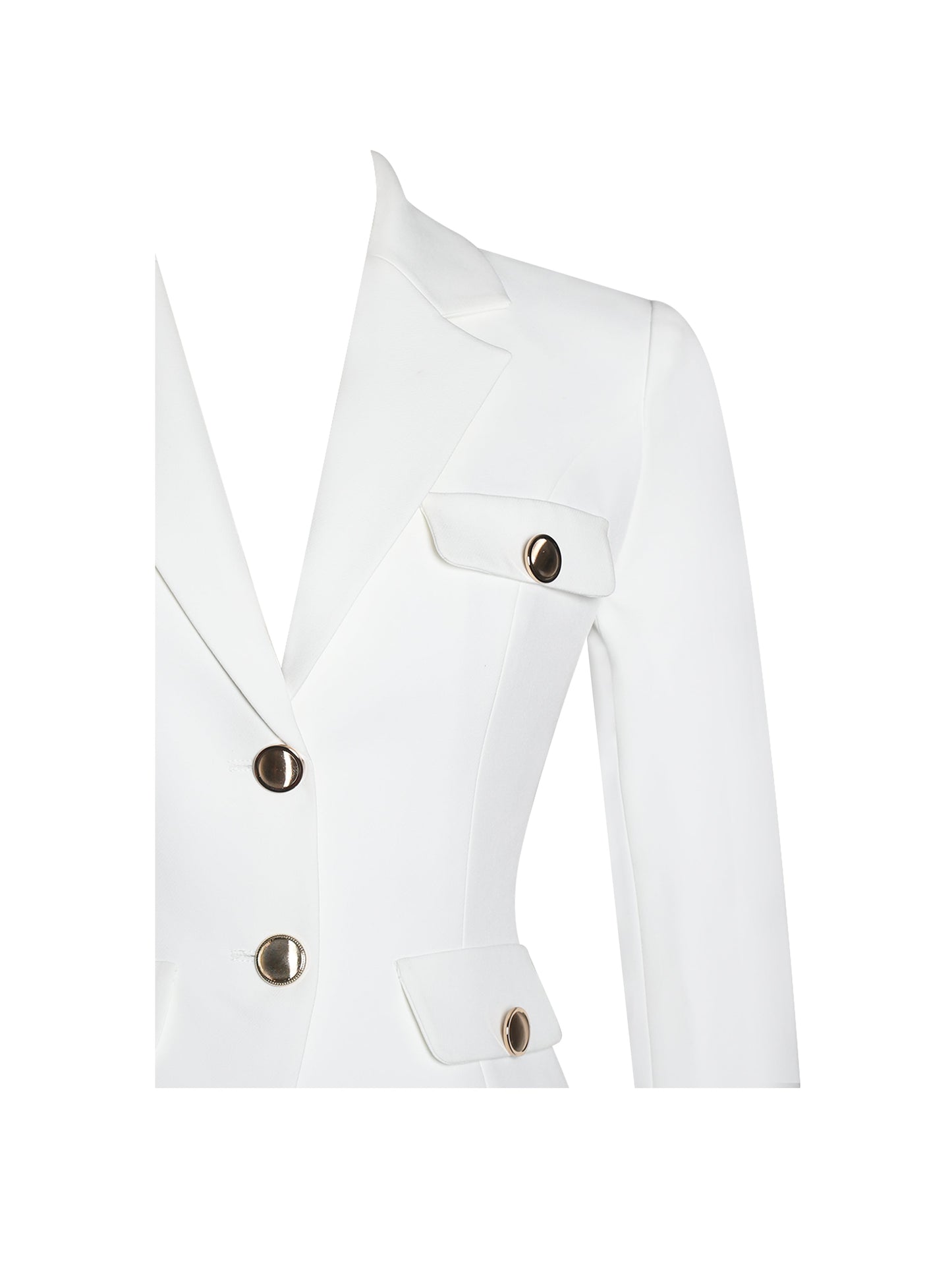 Oakley White Preppy Style Blazer Jacket