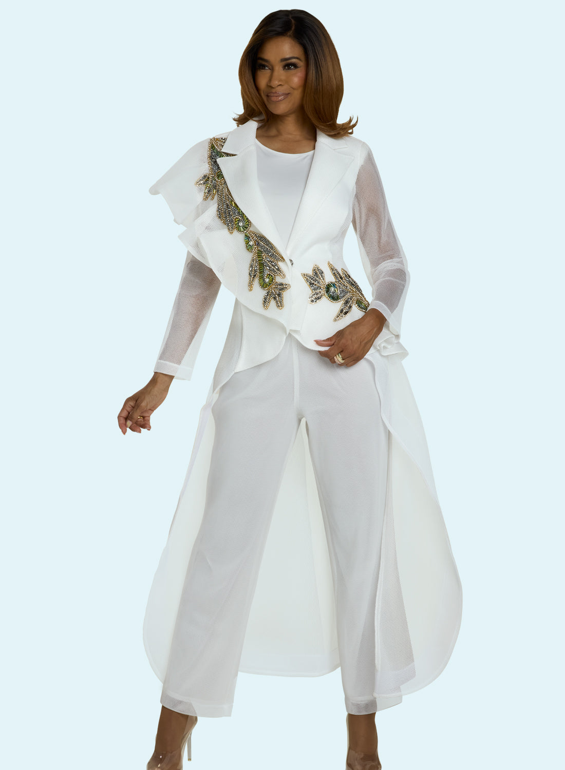 Donna Vinci Couture, Style 5869 - 3pc. Jacket, Cami & Pant Set