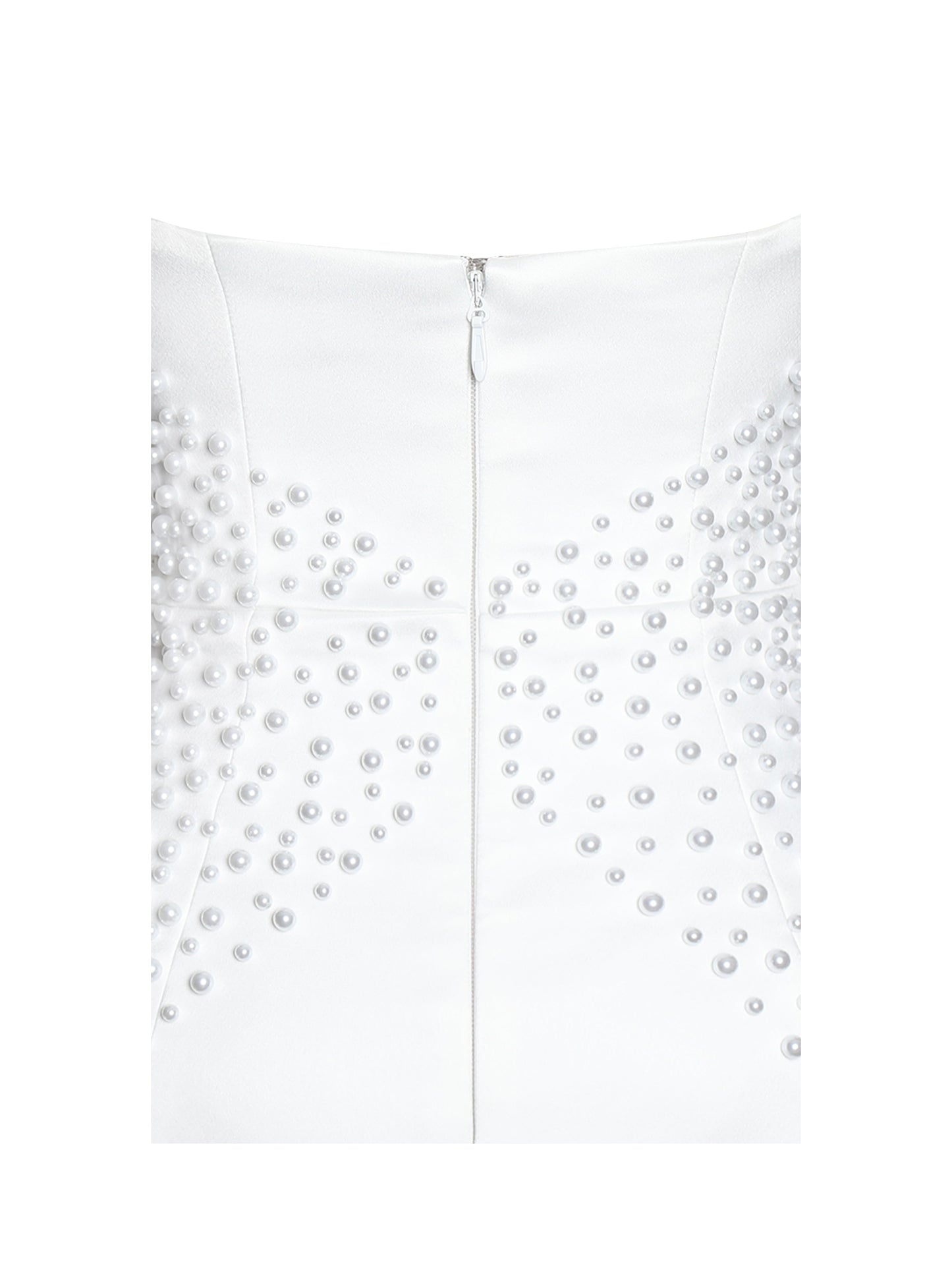 Tais Pearl Beaded Cocoon Shape Sleeveless Mini Dress