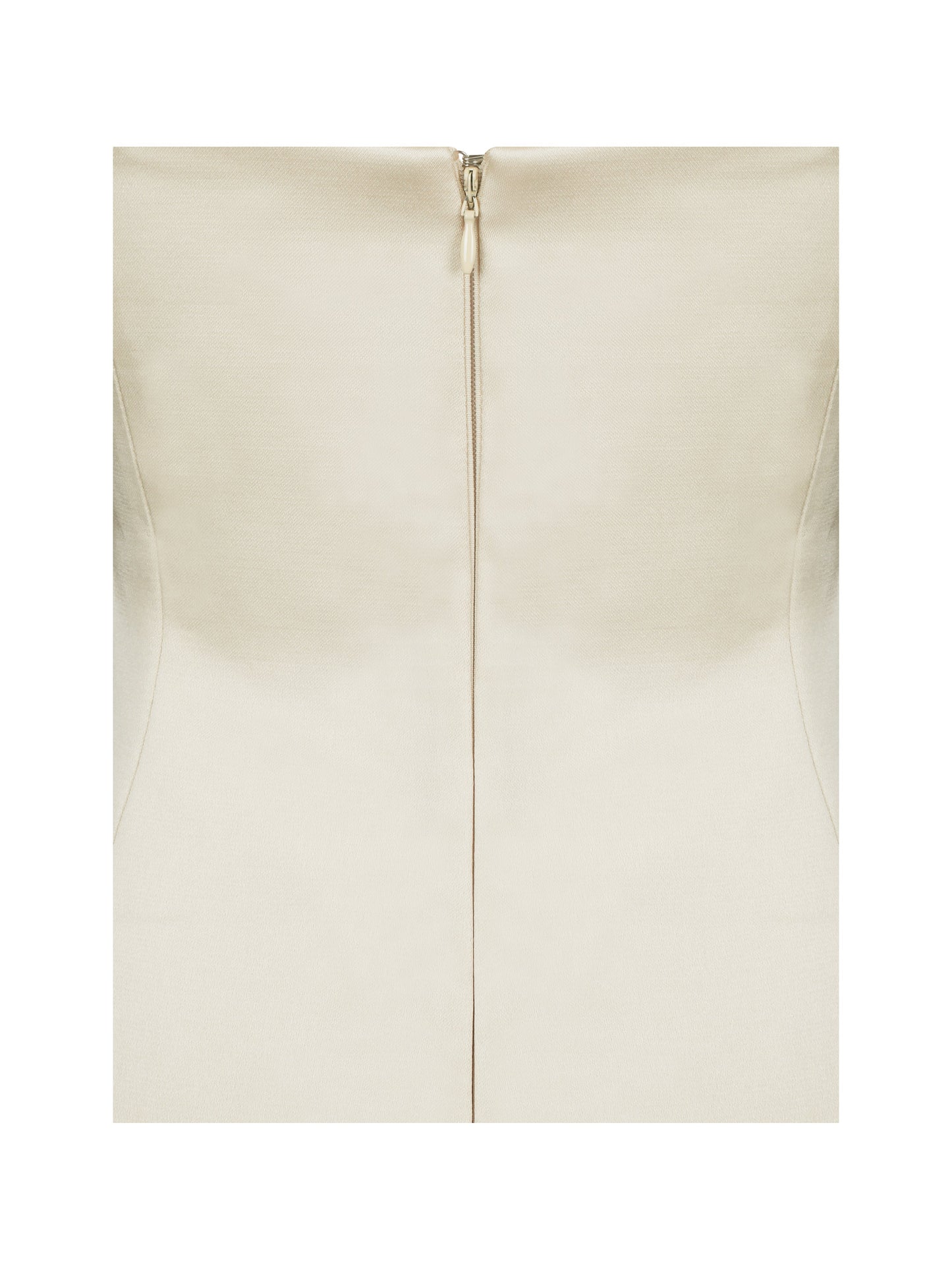 Gracie Butter Yellow Ruched Satin Midi Dress