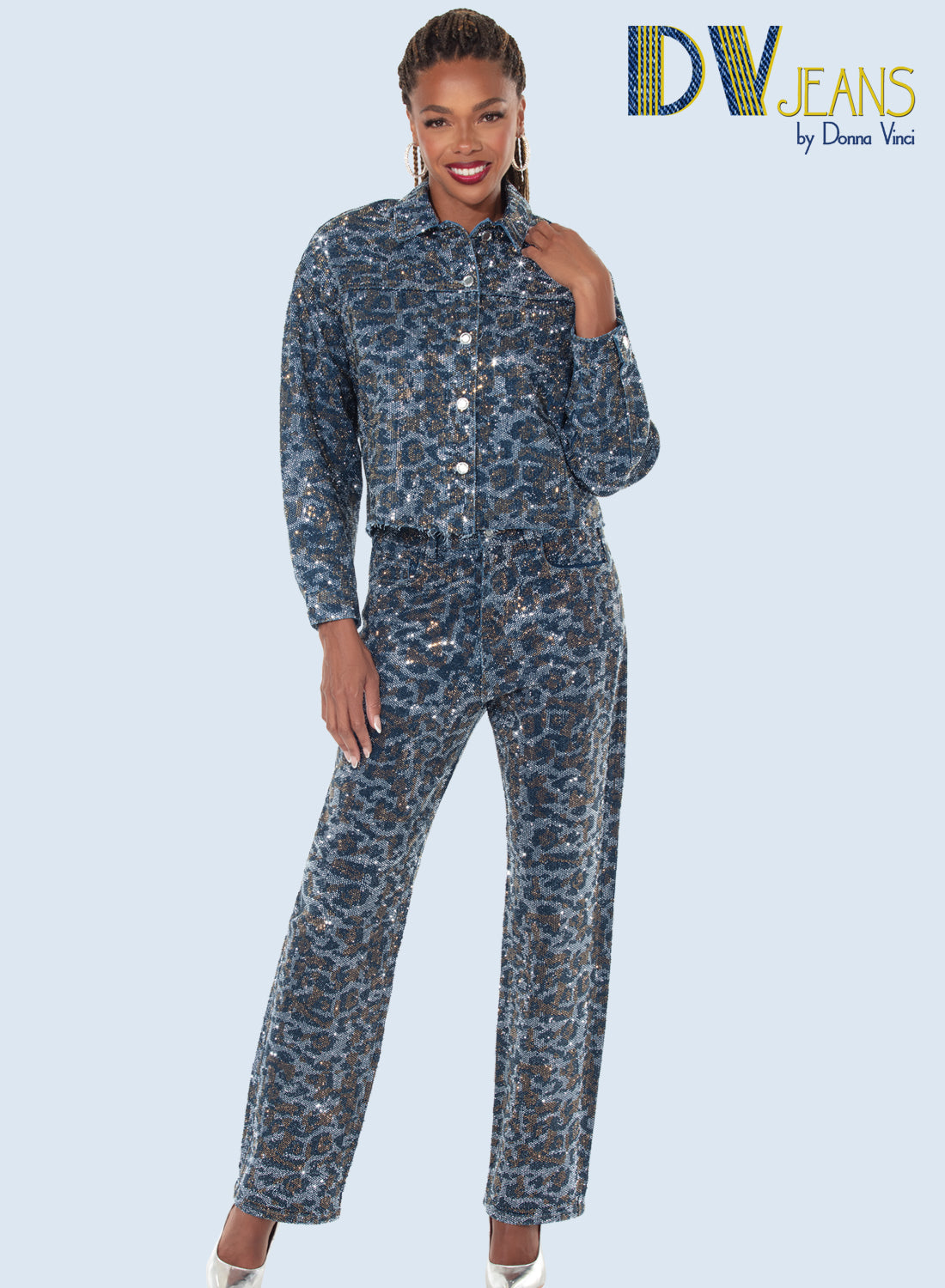 Donna Vinci Jeans, Style 8504 - 2pc. Jacket & Pant Set