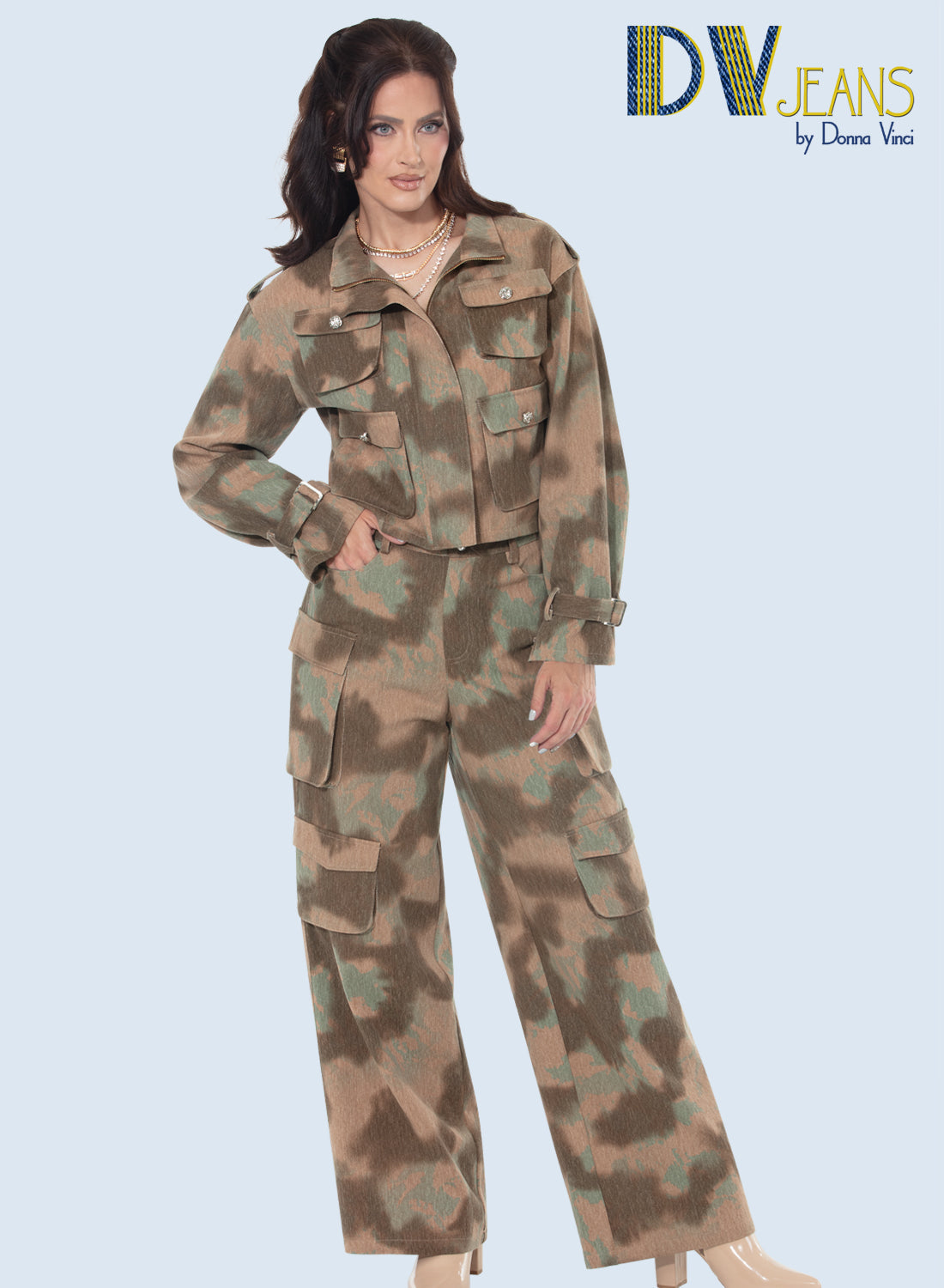 Donna Vinci Jeans, Style 8510 - 2pc. Jacket & Pant Set