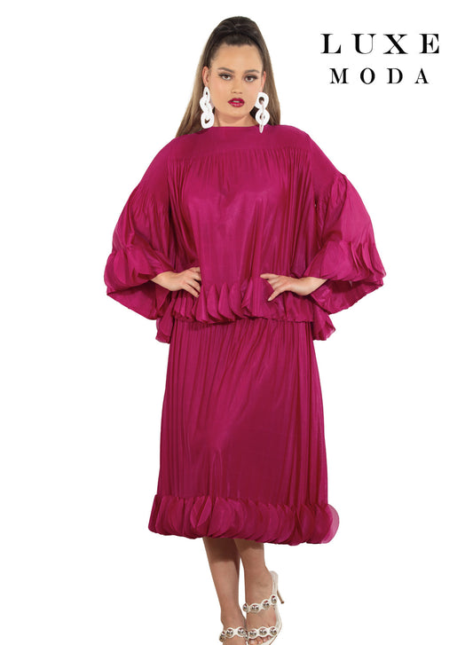 Luxe Moda,  Style LM-460 - 2pc. Top & Skirt Set