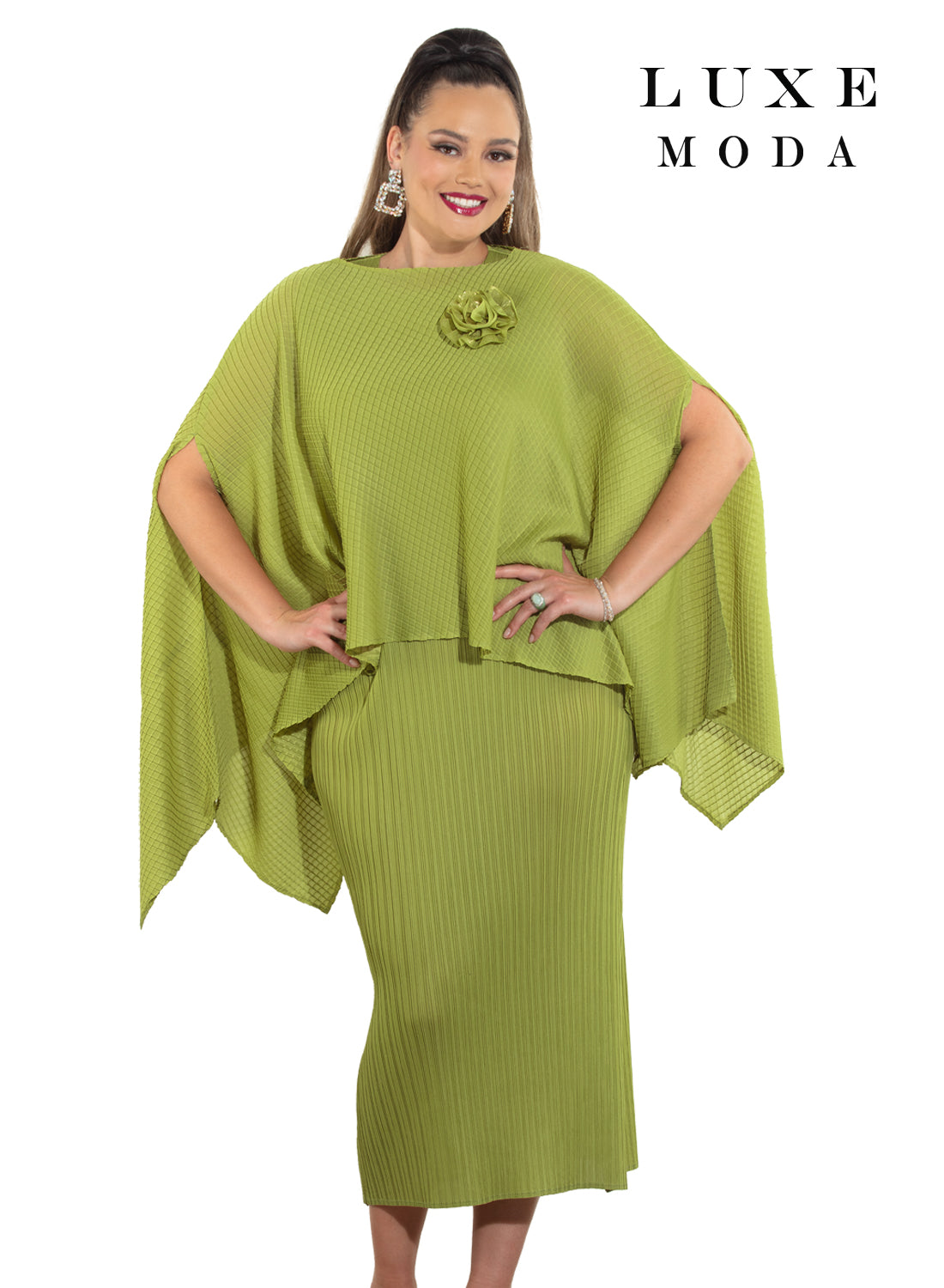 Luxe Moda,  - Style LM-462 - 2pc. Dress & Top Set